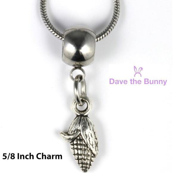 Corn on the Cob Food Necklace - Stainless Steel Chain - Picture 2 of 9